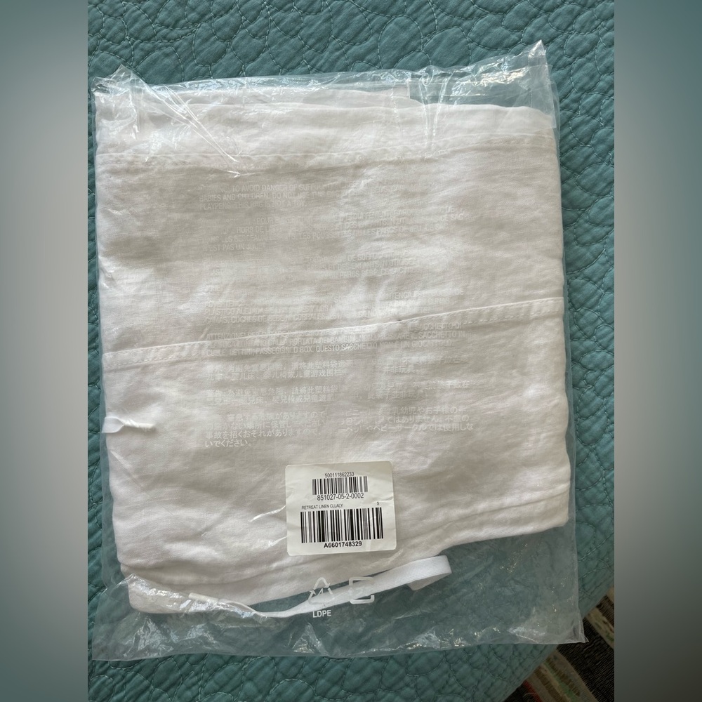 NWT Athleta Retreat Linen Ankle Pants- white - Picture 5 of 5